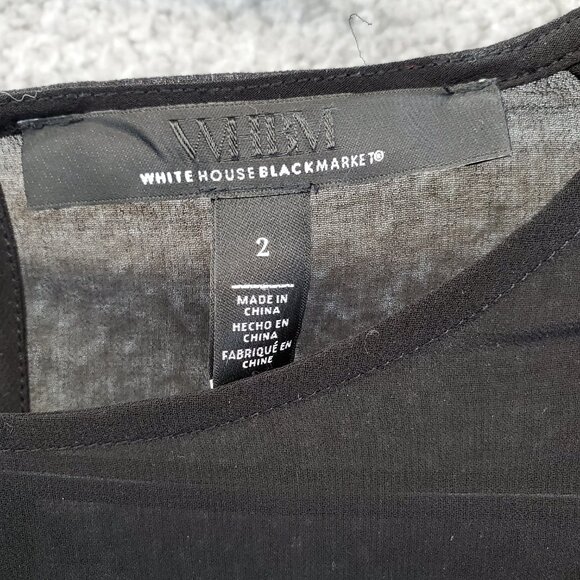 White House Black Market Appliqué Tunic Black - Picture 6 of 11